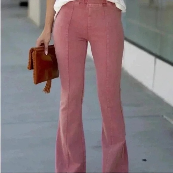 New Pink Flare Pants - Picture 2 of 3